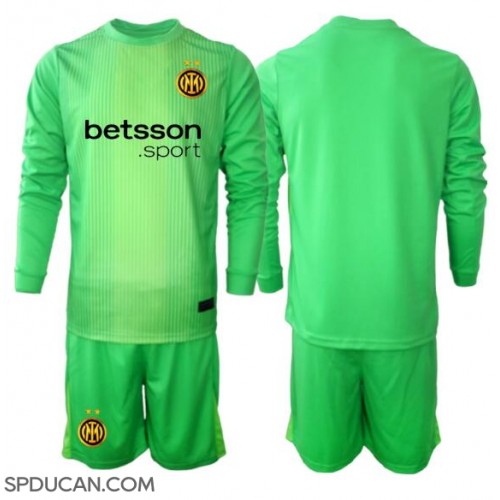 Dječji Nogometni Dres Inter Milan Golmanski Rezervni 2025-26 Dugi Rukav (+ Kratke hlače)